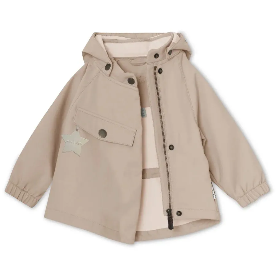 MINI A TURE MATWAI Spring Softshell Jacket. GRS - Sesame