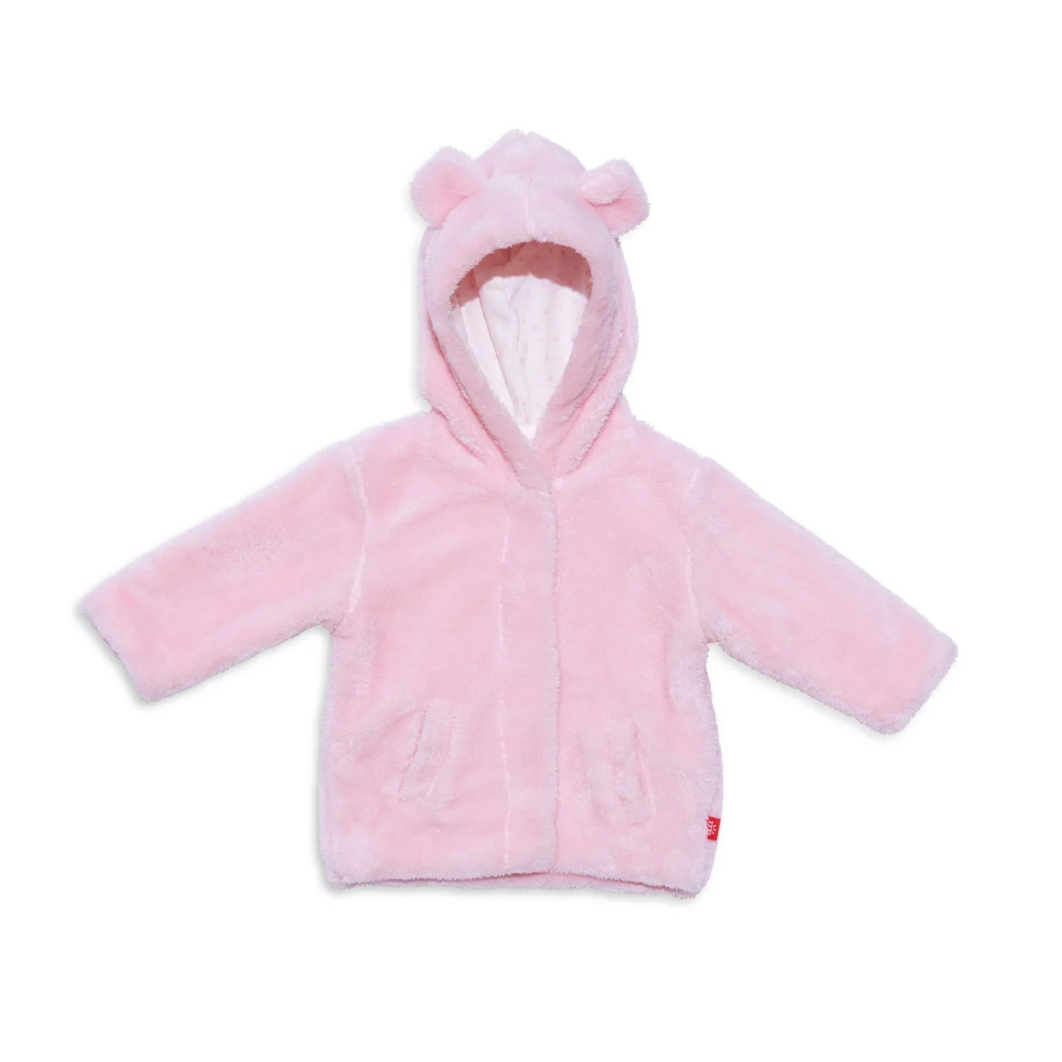 Minky Magnetic Jacket - Pink Dogwood with Ditsy Star Lining