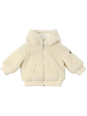 Moncler   Tech fleece zip-up teddy jacket 
