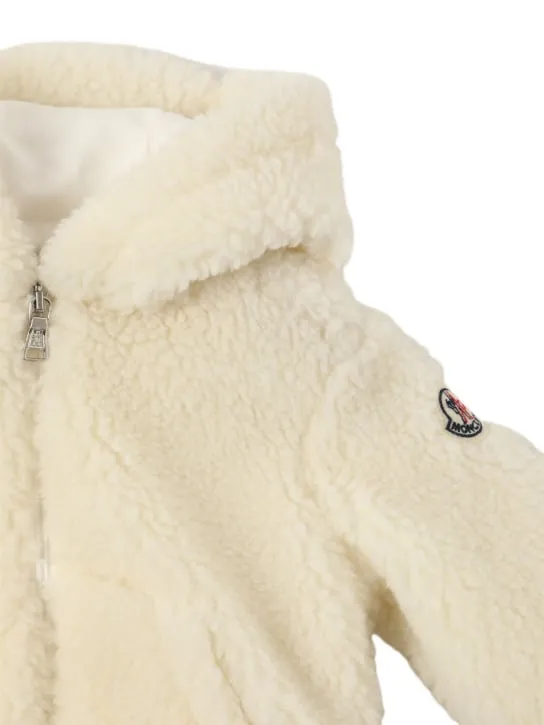 Moncler   Tech fleece zip-up teddy jacket 