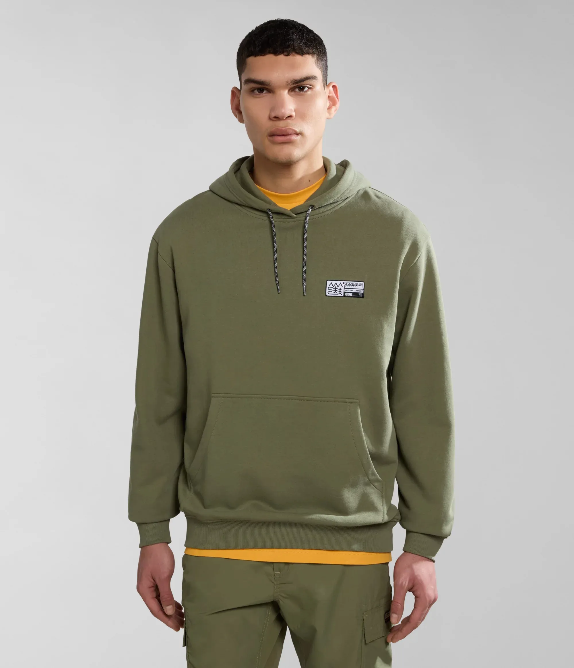 Napapijri Men&#x27;s Faber Hoodie Green Lichen | Buy Napapijri Men&#x27;s Faber Hoodie Green Lichen here | Outnorth