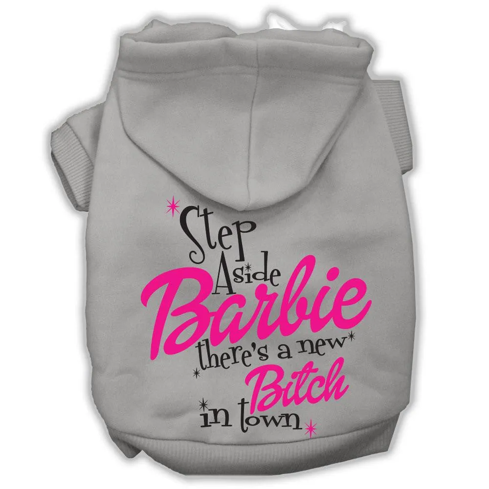 New Bitch In Town Screenprint Hoodie Grey S (10)