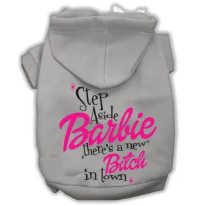 New Bitch In Town Screenprint Hoodie Grey S (10)