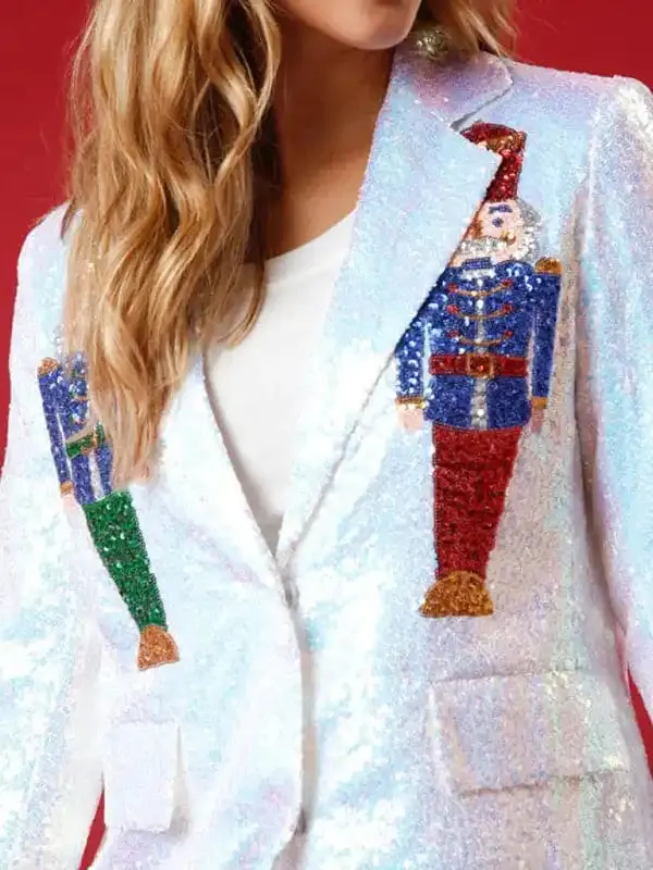New Women’s Christmas Sequined Loose Suit Top