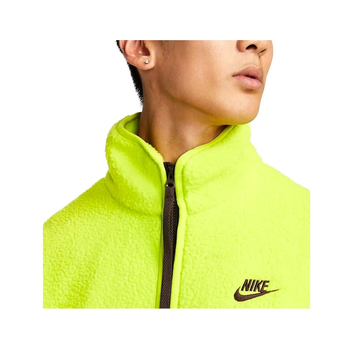 Nike Men's Sportswear Sperpa Fleece Essentials  Jacket Volt