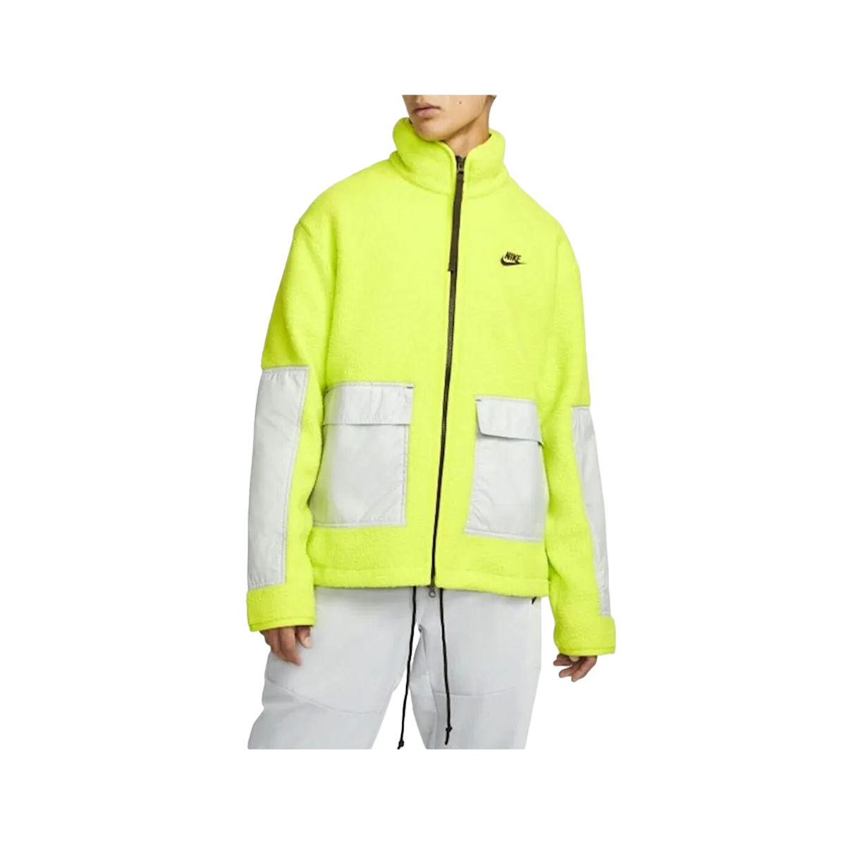 Nike Men's Sportswear Sperpa Fleece Essentials  Jacket Volt