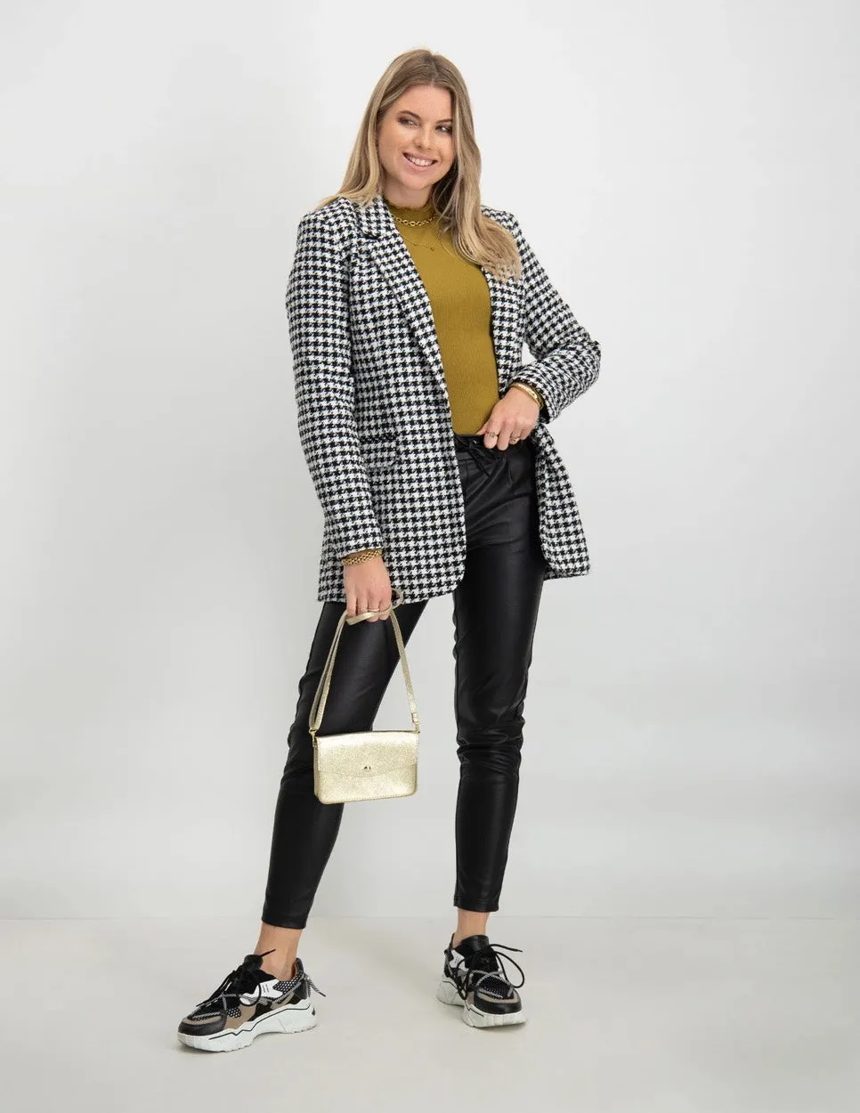 Onlsnow L/s Fit Ht Boucle Blazer Tl - Wit Dessin