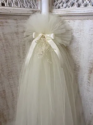 Orthodox Christening Candle - Pearl Lux