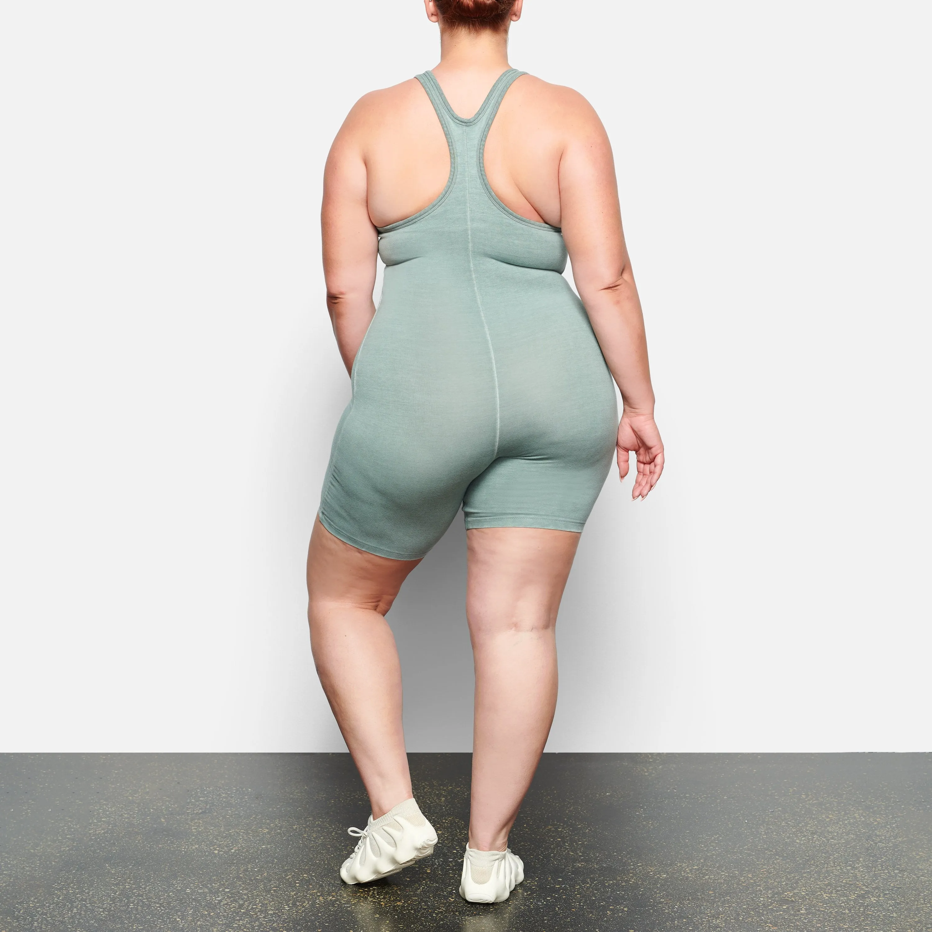 OUTDOOR BASICS MID THIGH BODYSUIT | BLUE CHALK