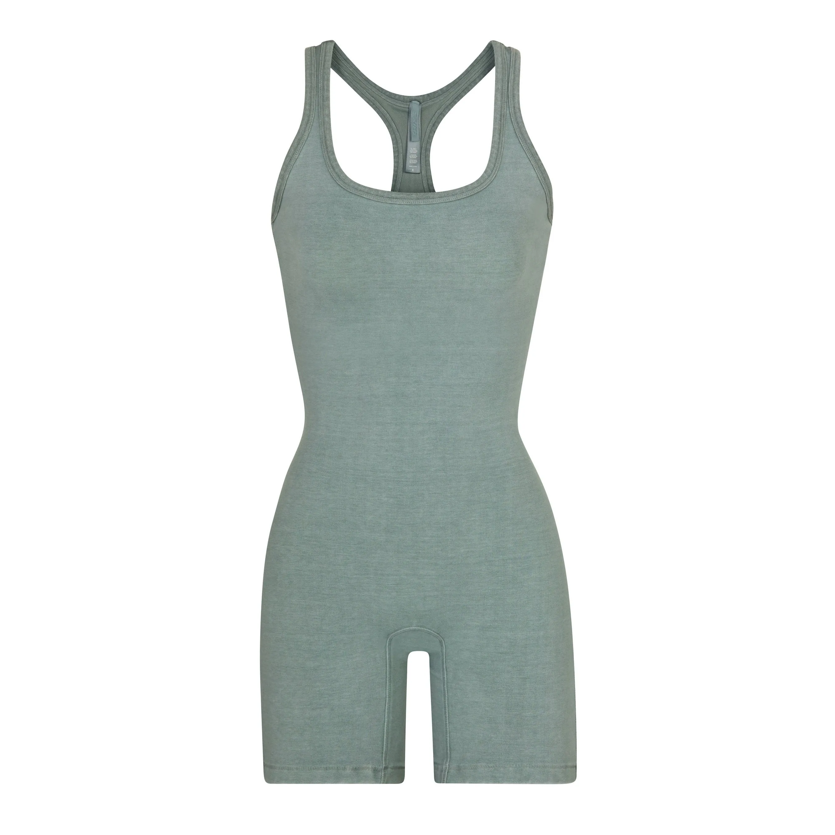 OUTDOOR BASICS MID THIGH BODYSUIT | BLUE CHALK