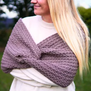 PATTERN: Crochet Twisted Trinity Wrap