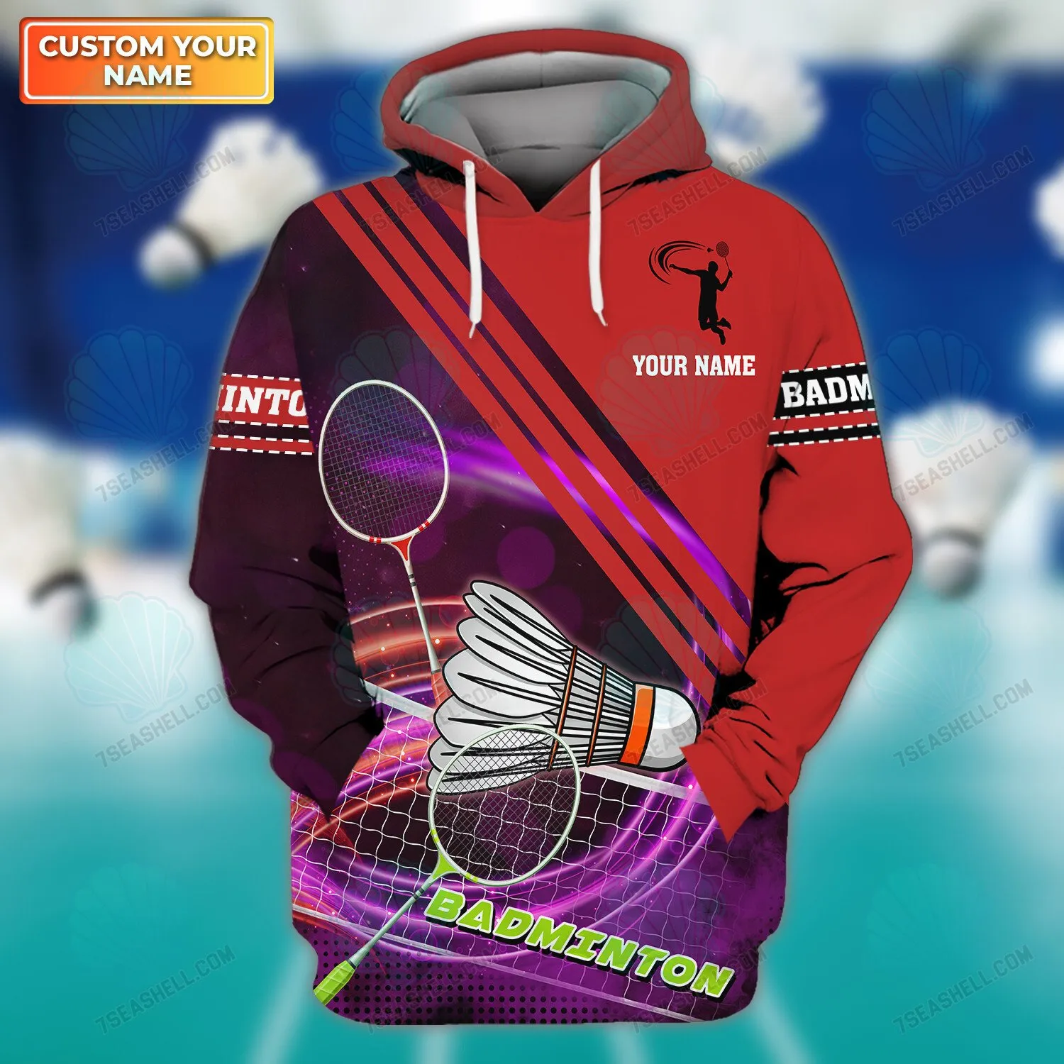 Personalized Name Badminton 3D Sweatshirt Hoodie Shirt, Best Coach Ever Sport Fans Gift