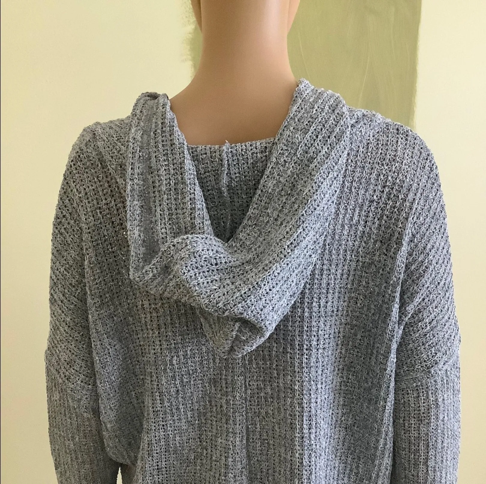 Plus Size Hooded Marled Top