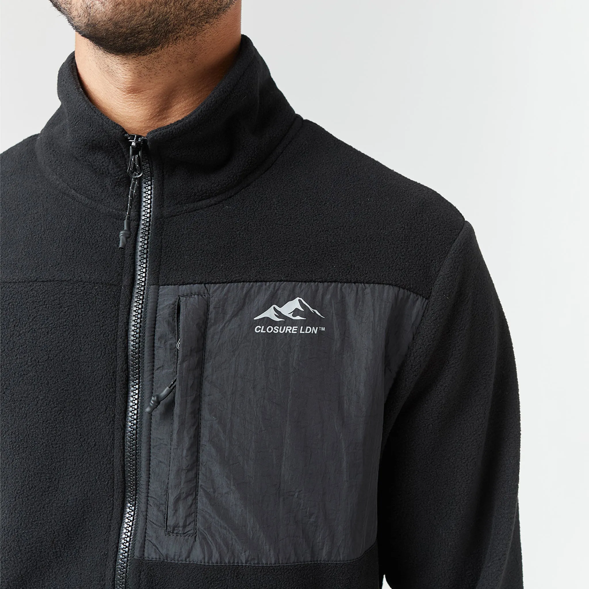 Polar Fleece Zip Through Jacket | Black