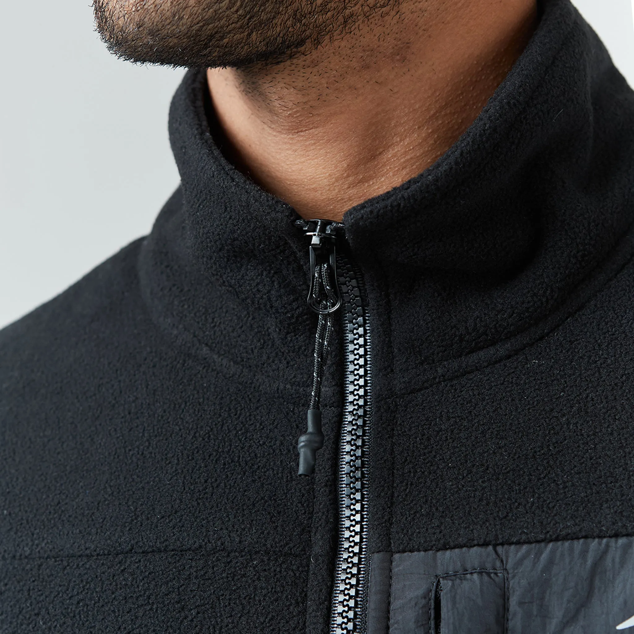 Polar Fleece Zip Through Jacket | Black