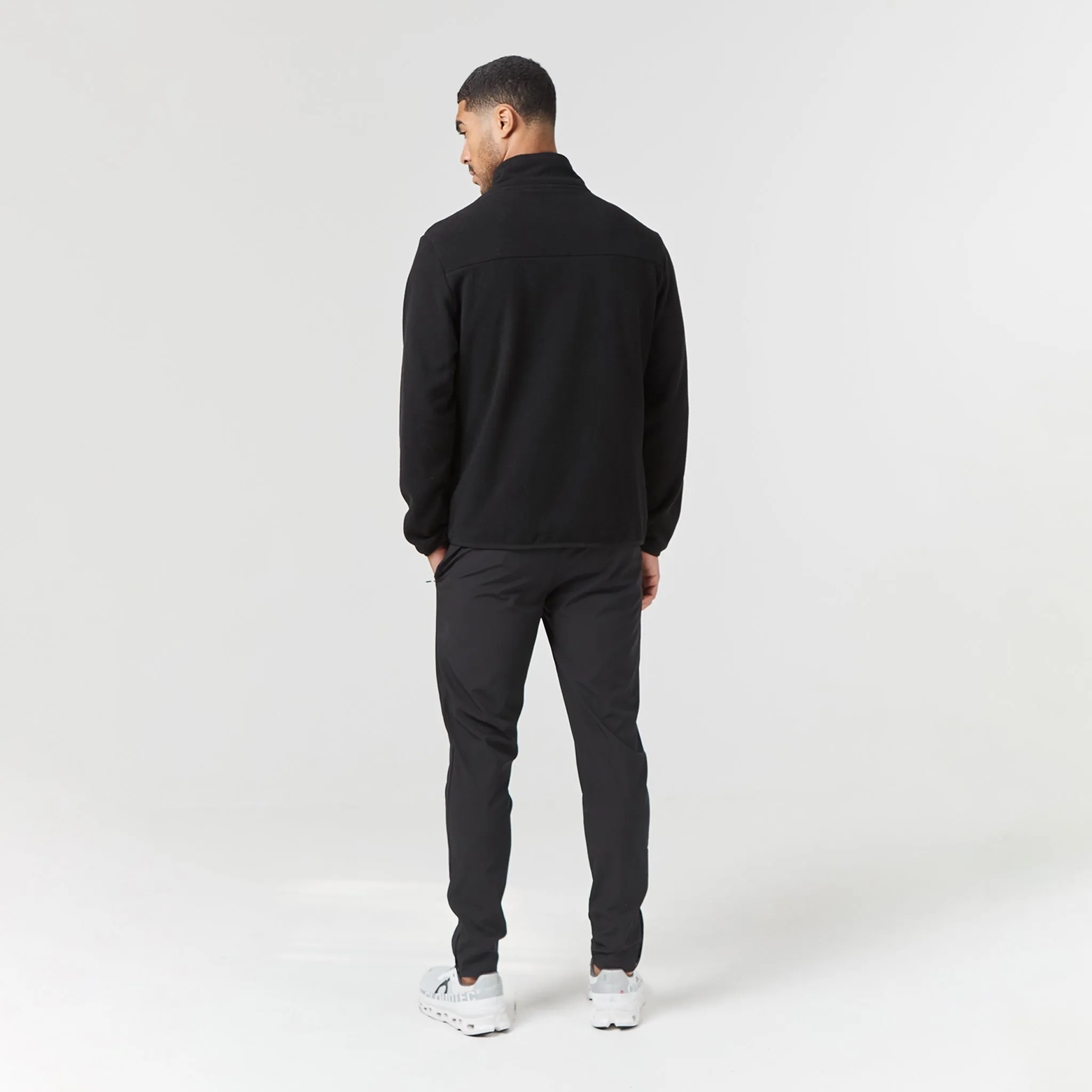 Polar Fleece Zip Through Jacket | Black