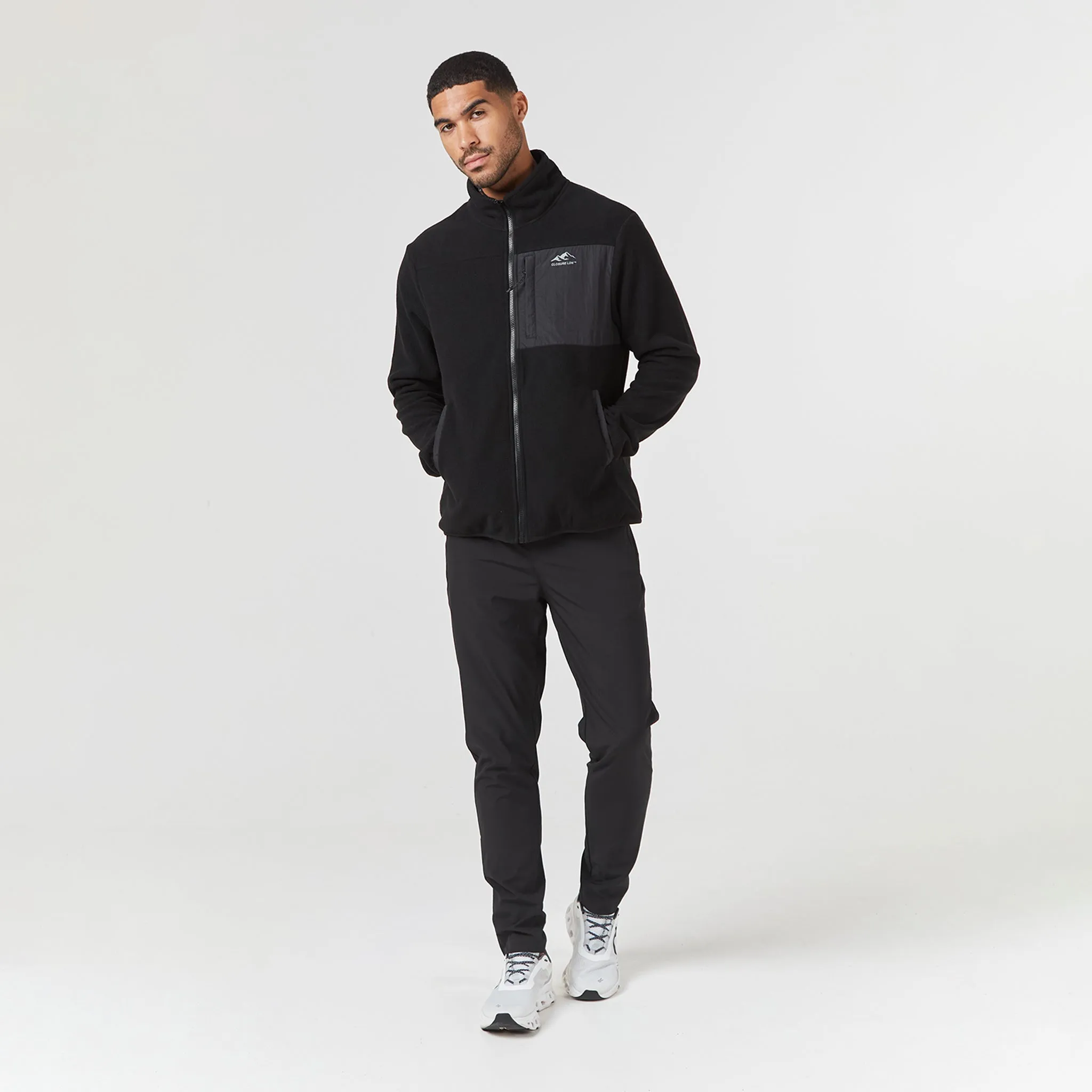Polar Fleece Zip Through Jacket | Black