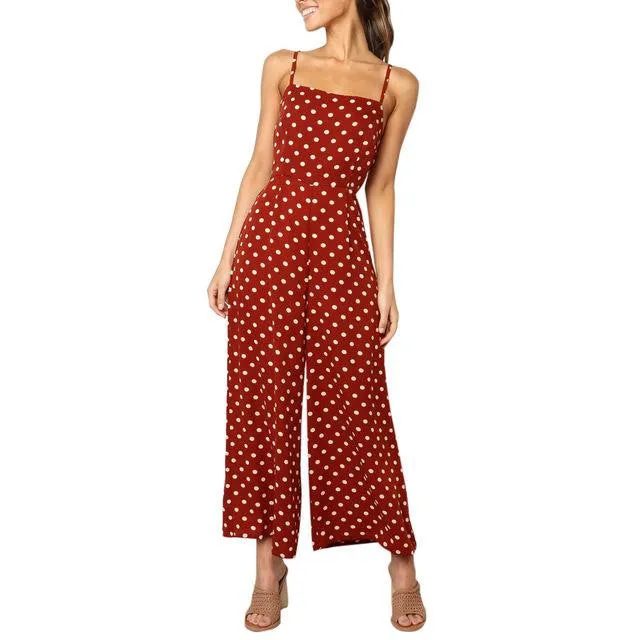 Polka Dot Long Jumpsuit