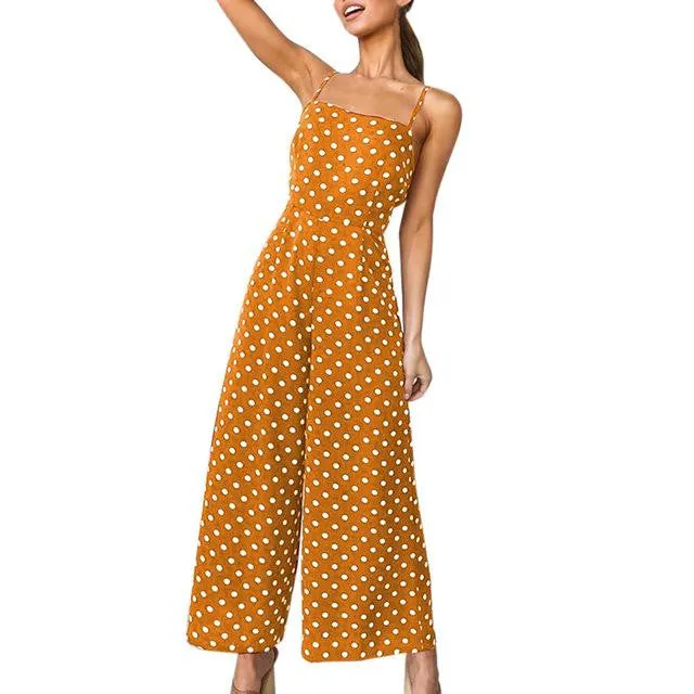 Polka Dot Long Jumpsuit