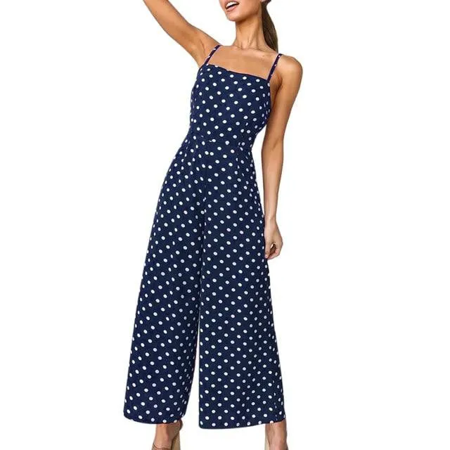 Polka Dot Long Jumpsuit