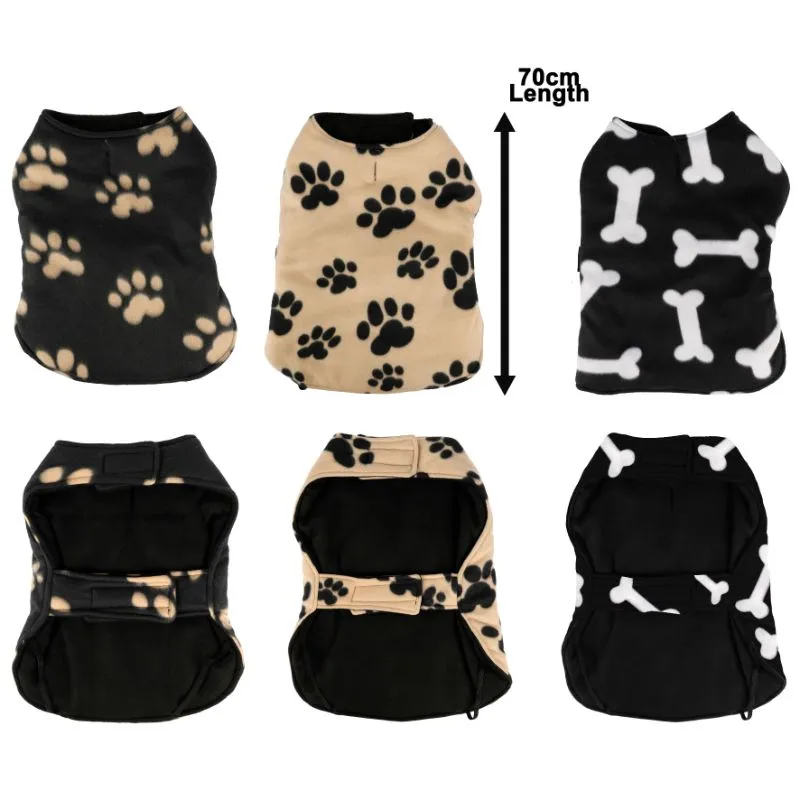 Printed Polar Fleece Pet Jacket - 70cm