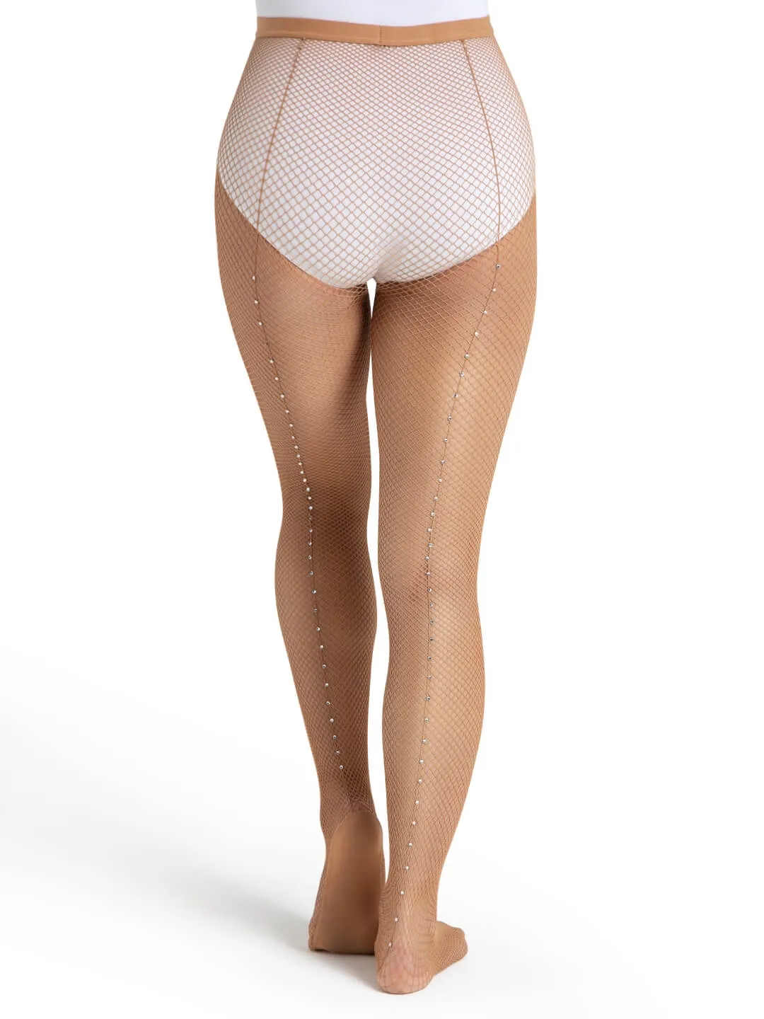 Professional Rhinestone Fishnet Tight