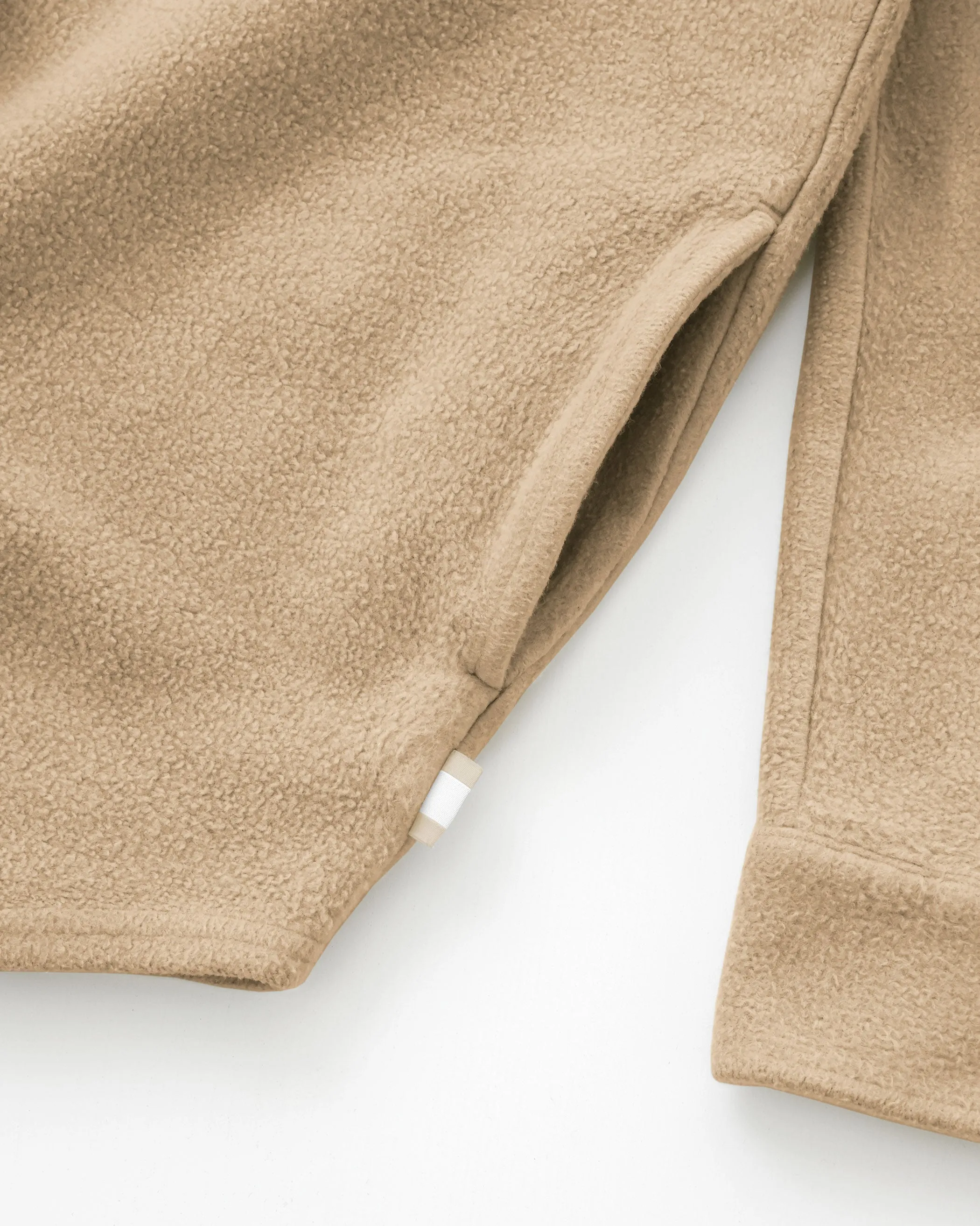Reverse Fleece Overshirt Khaki - Unisex