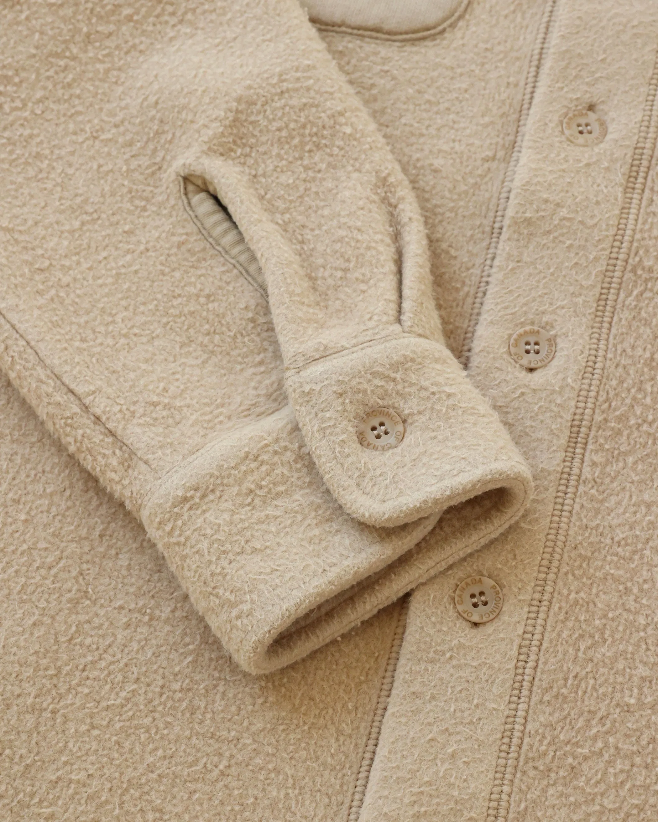 Reverse Fleece Overshirt Khaki - Unisex