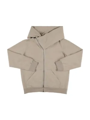 Rick Owens   Asymmetric cotton zip hoodie 