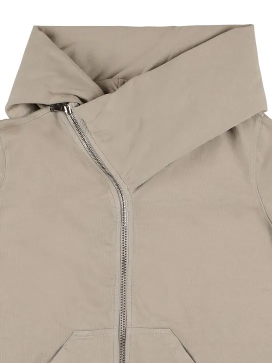 Rick Owens   Asymmetric cotton zip hoodie 