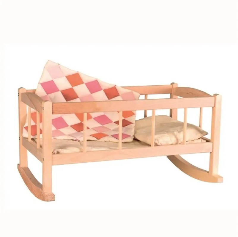 Rocking cradle with blanket