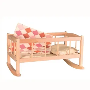 Rocking cradle with blanket