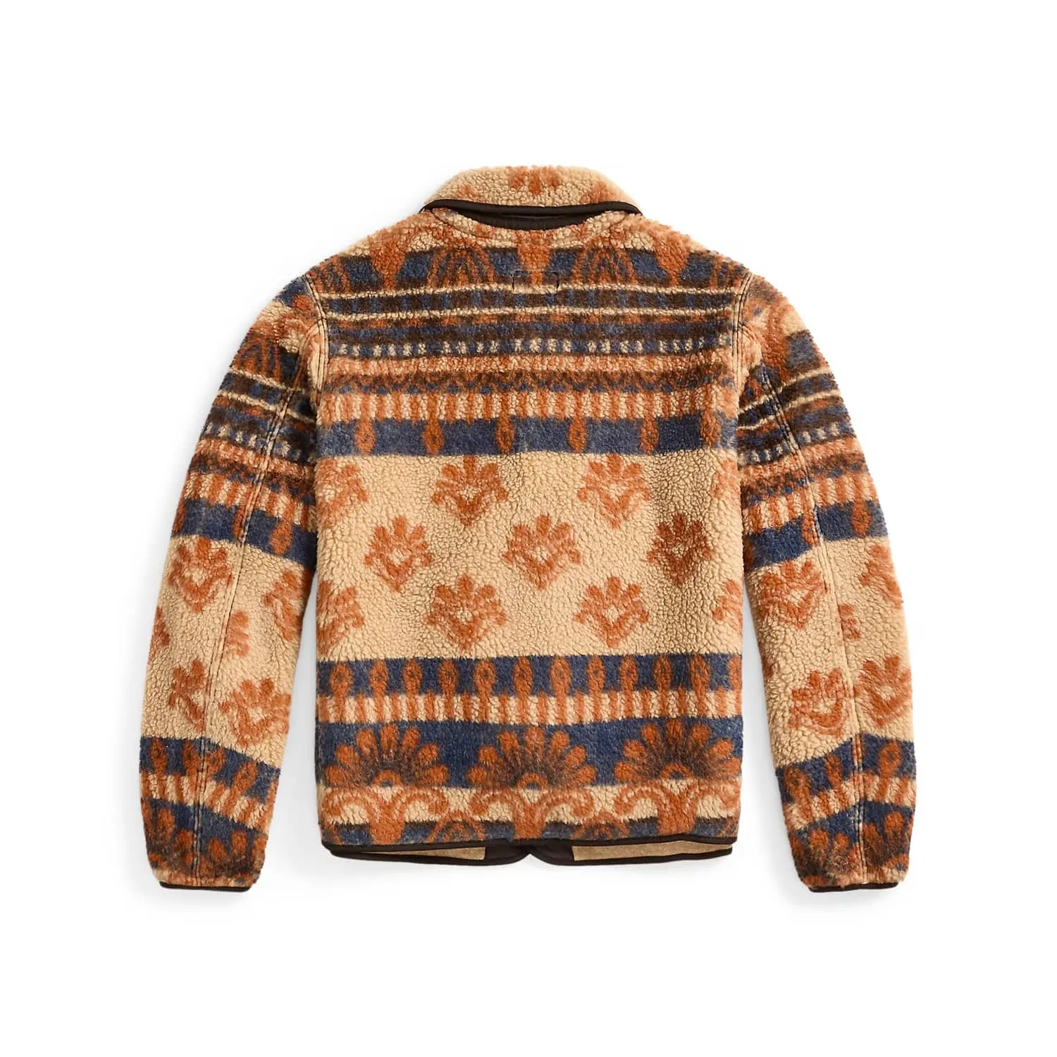 RRL Wool-Blend Pile Fleece Jacket Orange/ Multi