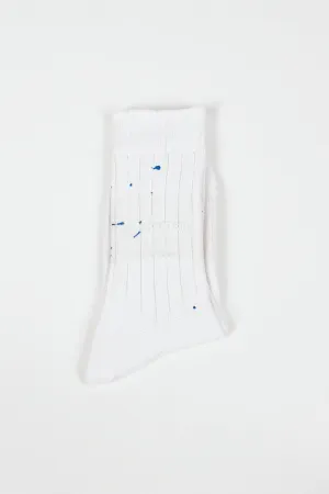 RS-202 Paint Socks White/Blue