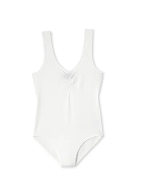 Ruched Bodysuit White by Miakoda