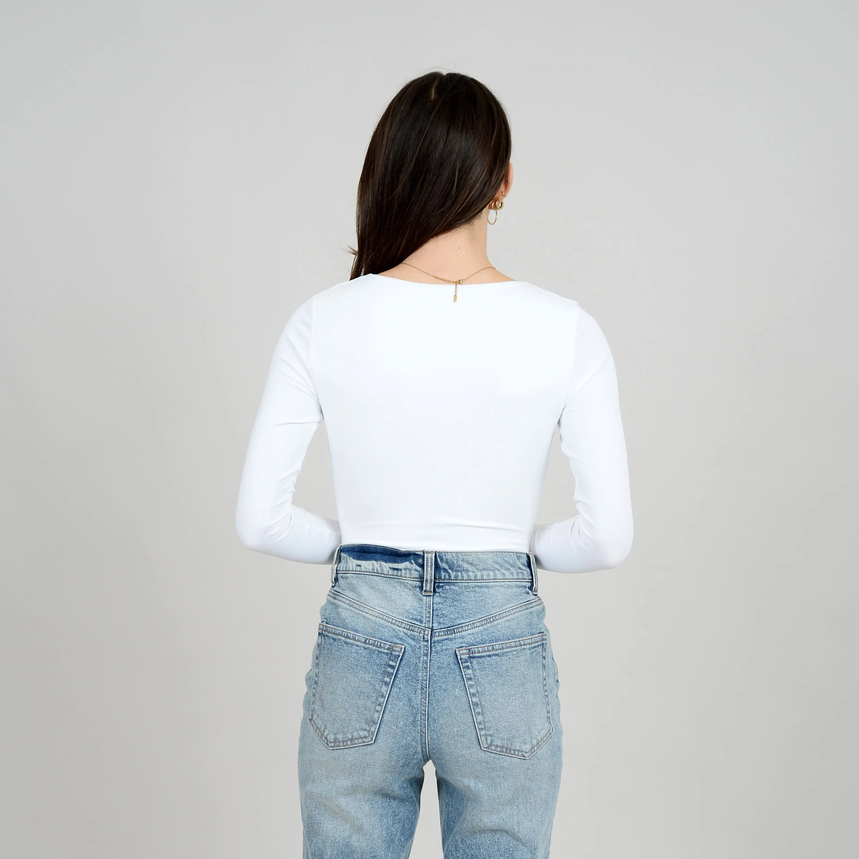 Second Skin Elodie Wrap Long Sleeve Bodysuit