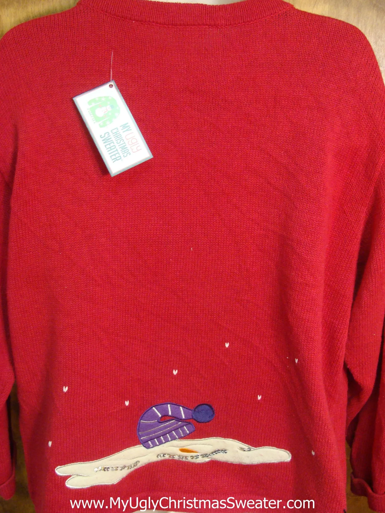 Snowmen Friends Having Fun Tacky Xmas Sweater