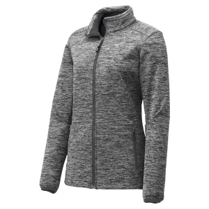 Sport-Tek Women's Black Electric Posicharge Electric Heather Soft Shell Jacket