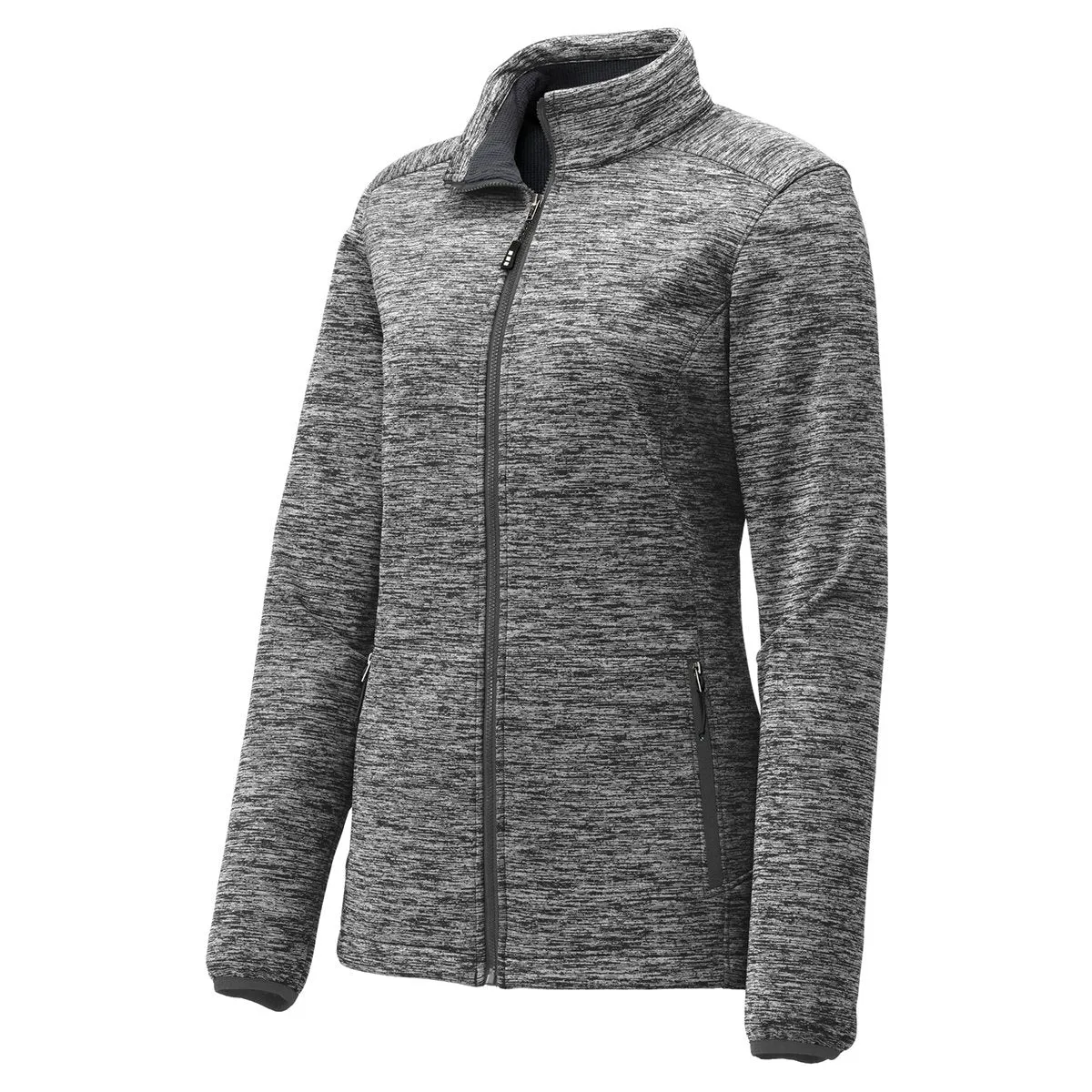 Sport-Tek Women's Black Electric Posicharge Electric Heather Soft Shell Jacket