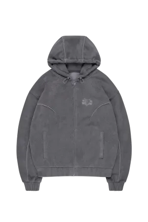 STAR WREATH FLEECE ZIP TORNADO GREY
