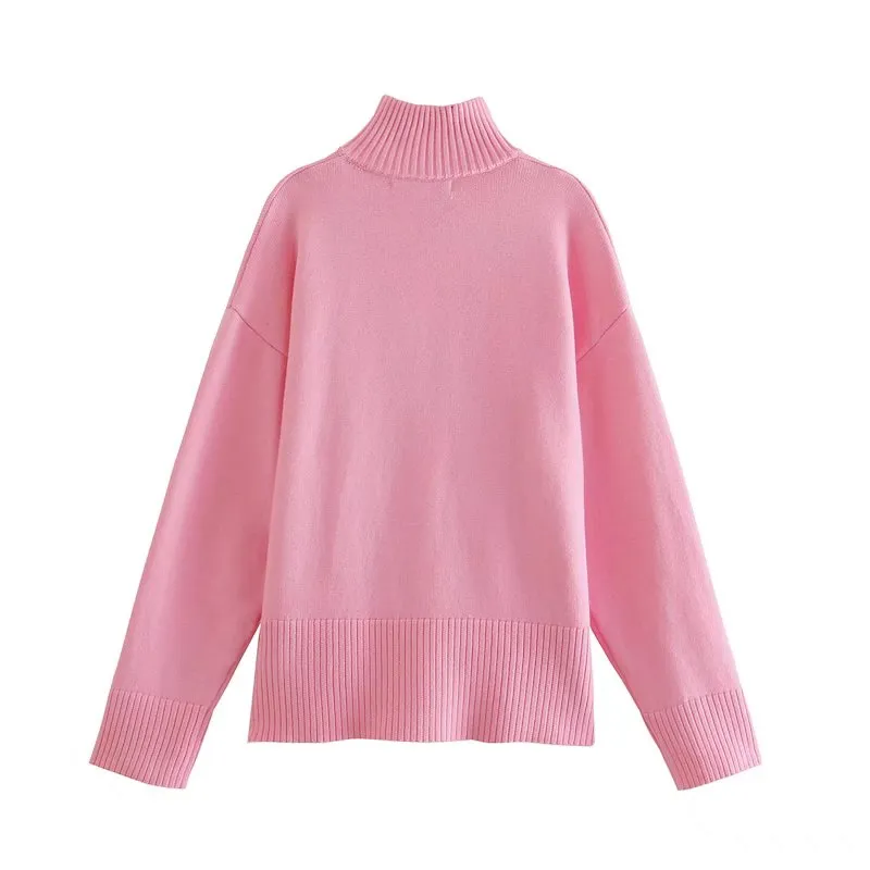 STRIPED ASYMMETRY KNITTED SWEATER