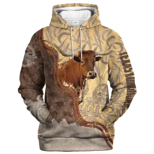 Texas Longhorn Lovers In Barley Pattern Hoodie