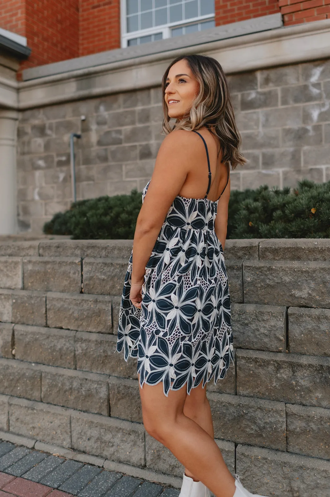 The Clea Embroidered Babydoll Dress