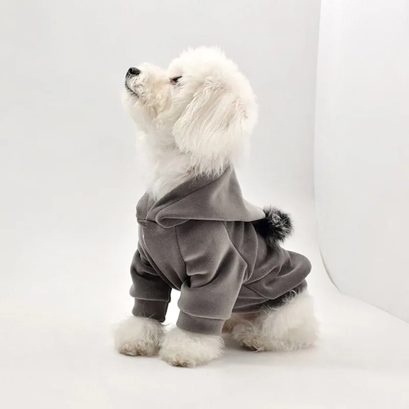 Thick Cotton Pom Pom Pet Hoodie