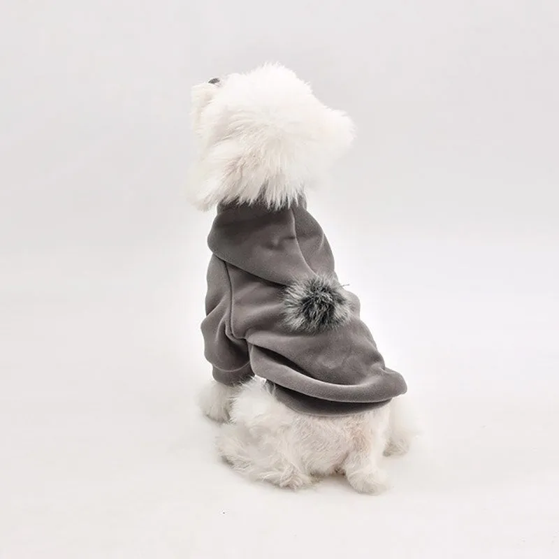 Thick Cotton Pom Pom Pet Hoodie