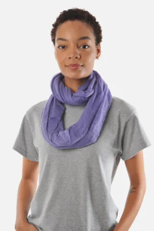 Thick Dusty Plum Classic Knit Cashmere Tube Scarf