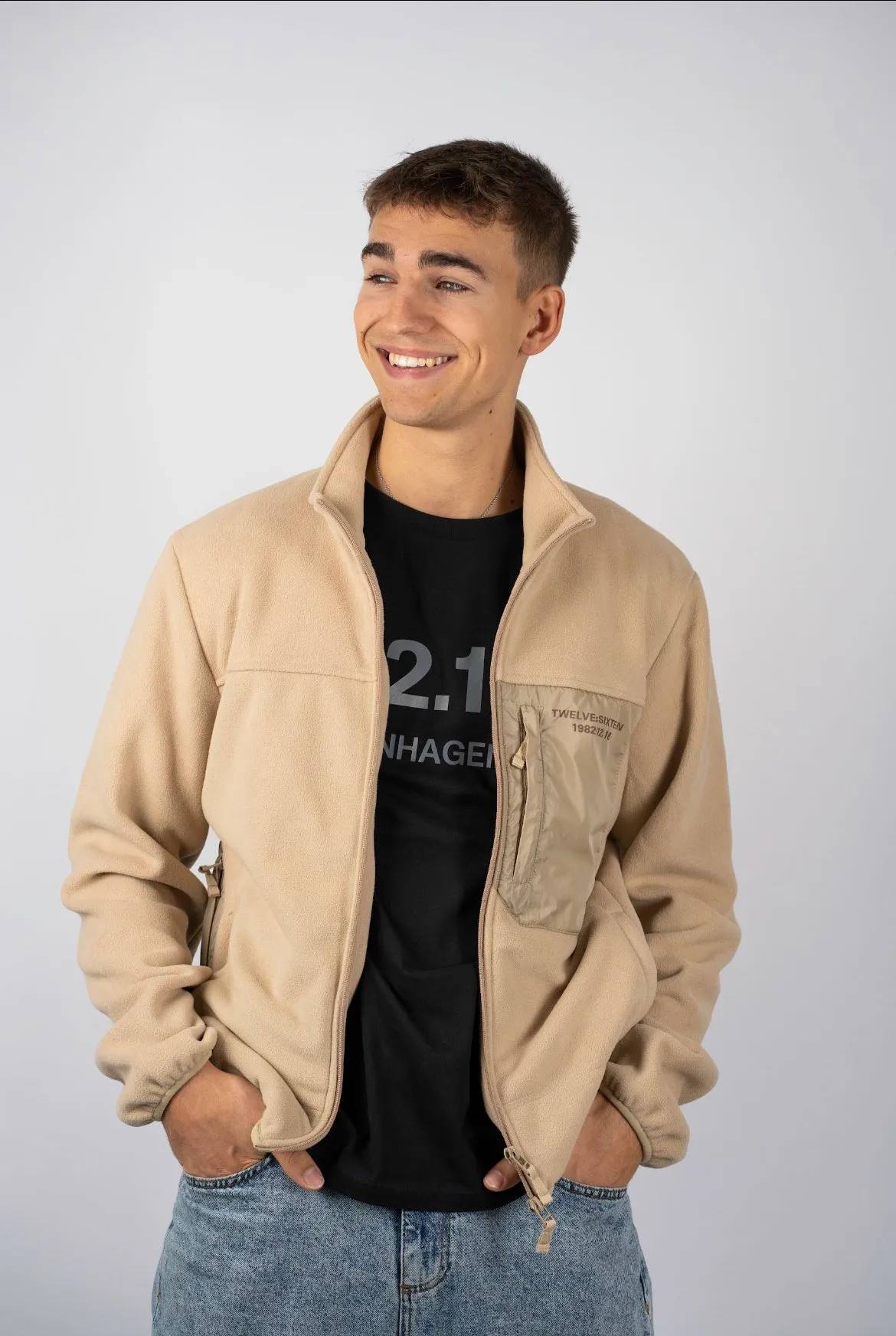 Twelve Sixteen Fleece Jakke Sand