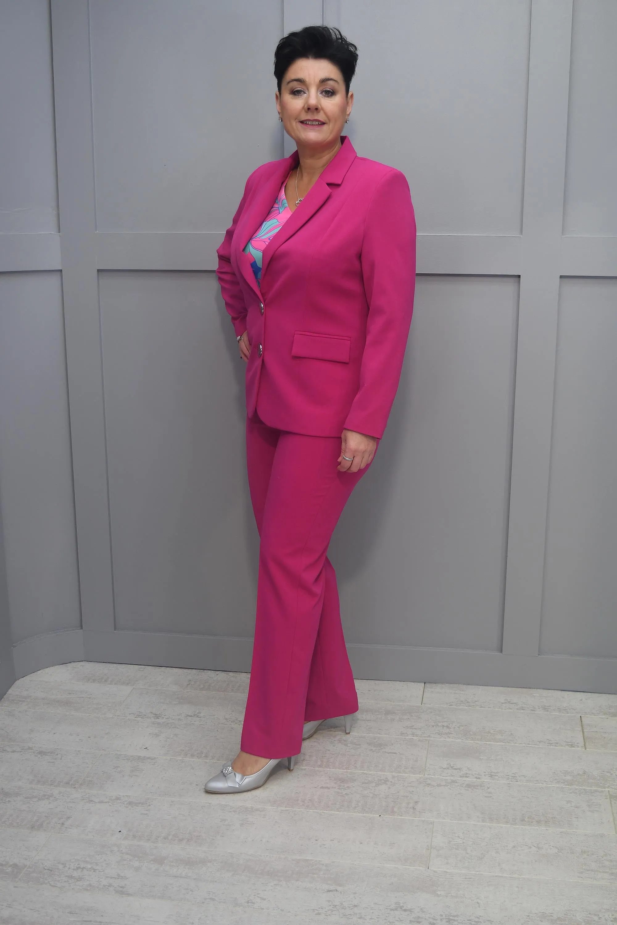Via Veneto Fuchsia Pink Blazer Jacket With Buttons - Dolores Fuchsia 12