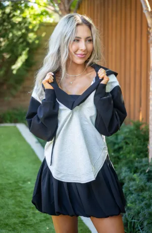 Why Not Now Grey and Black Scuba Hoodie