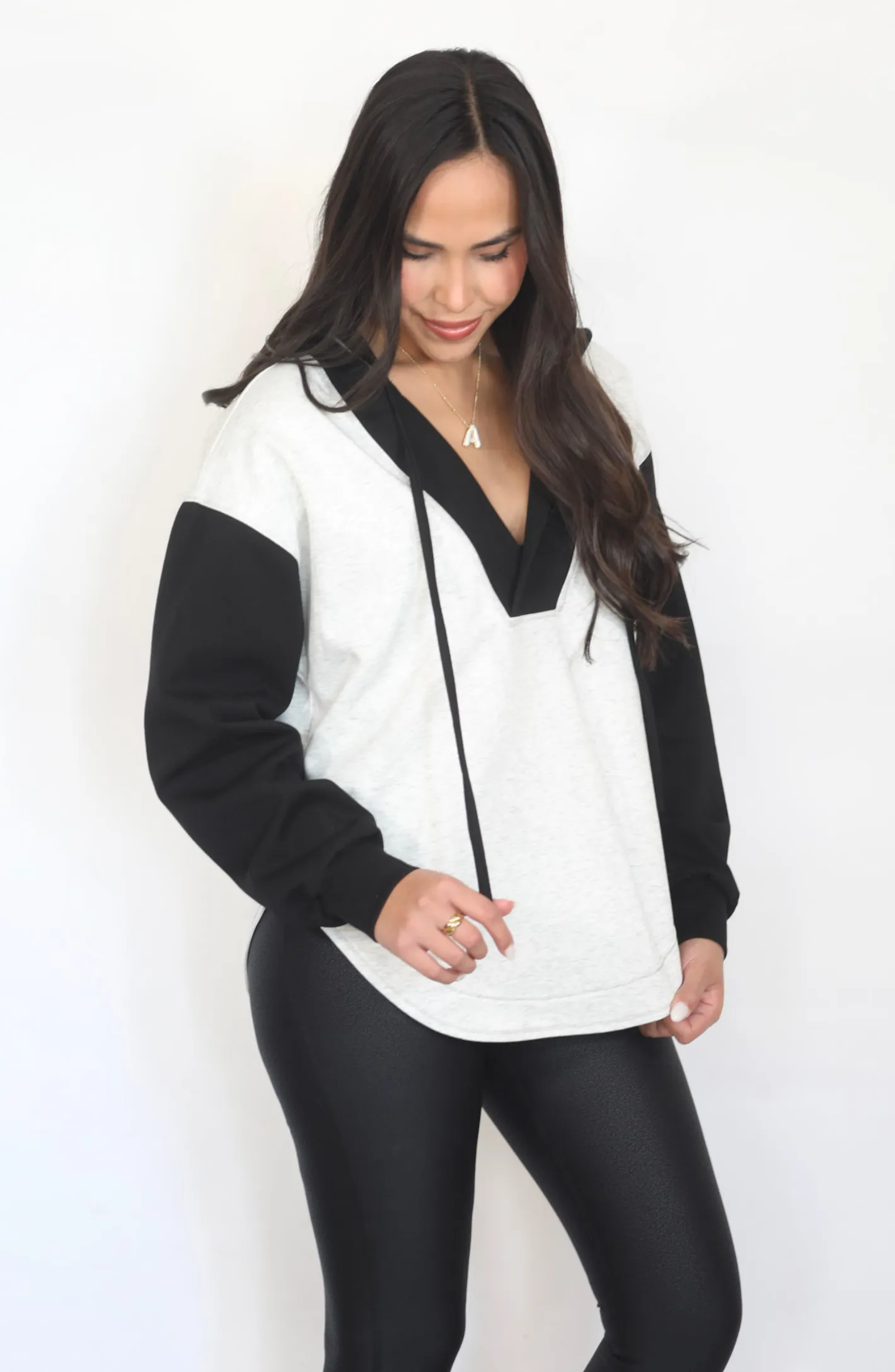 Why Not Now Grey and Black Scuba Hoodie